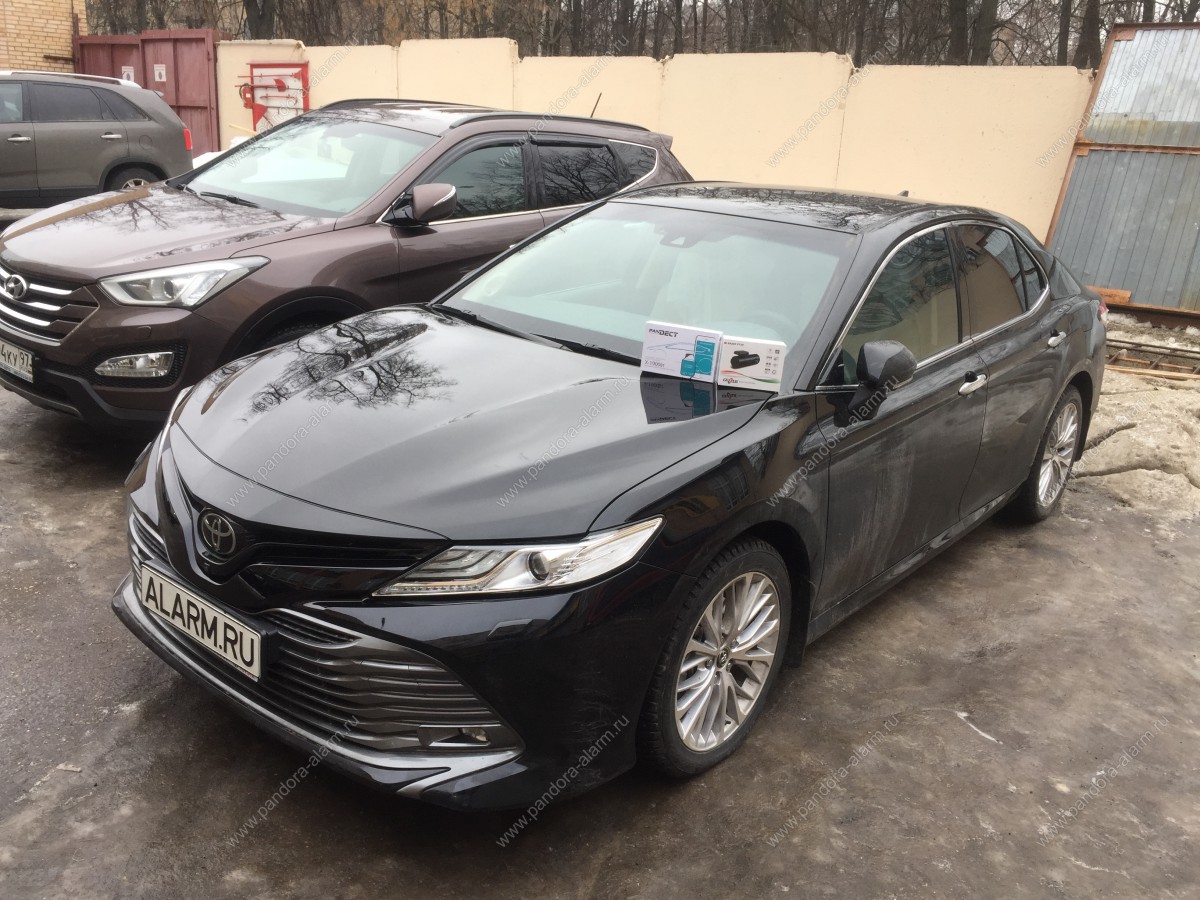 Toyota Camry 2018 установка сигнализации Pandect X-1900ВT и различного доп.  оборудования